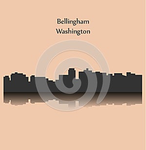 Bellingham, Washington city silhouette