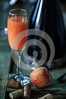 Bellini alcoholic cocktail