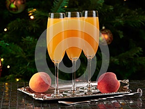 Bellini cocktails