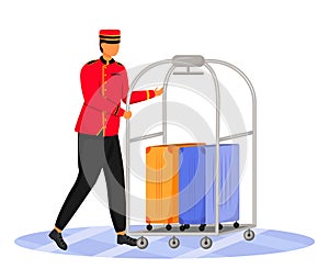 Bellman flat color vector illustration