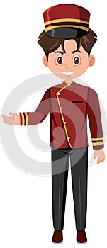Bellman in red costume