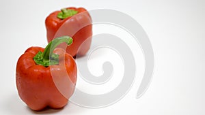 Bellpepper in white background or capsicum