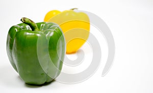 Bellpepper in white background or capsicum