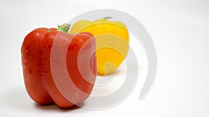 Bellpepper in white background or capsicum