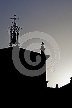 Bells on a bell tower in the early morning light