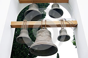 The bells in the church belfry