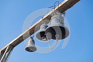 three bells in Jvari Monastery in Mtskheta