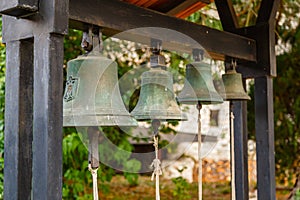 Bells in monastery Manasija, Despotovac, Serbia photo