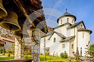 Bells by the Serbian Orthodox Monastery Moraca, Kolasin,Montenegro
