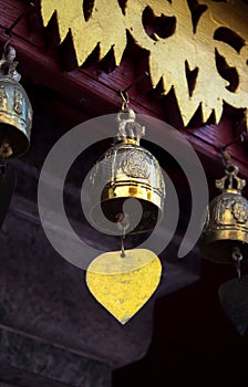 Bells in temple attractions in Thailand.