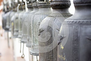 Bells in temples used to beat time to make merit