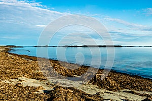 Bellsdownes Islands from Shallow Bay, Gros Morne, National Park, Newfoundland, Canada