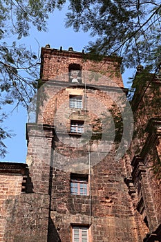 Belltower of the Basilica of Bom Jesus, Old Goa, India