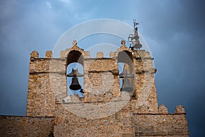 The Belltower Of The Cathedral Of monreale, Near Palermo, In The South Of Italy