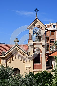 Belltower of Catholic Church, Sacro Cuore Di Gesu\', La Spezia, Liguria, Italy
