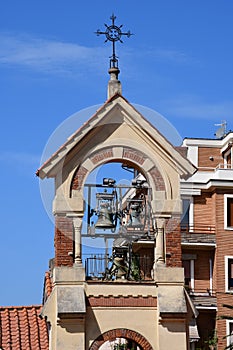 Belltower of Catholic Church, Sacro Cuore Di Gesu\', La Spezia, Liguria, Italy