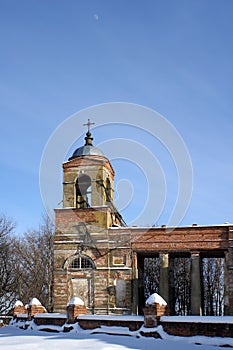 Belltower of church of Ekaterina in Lyalichi photo
