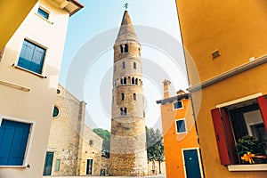 Belltower Duomo Santo Stefano in Caorle Italy