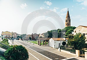 Belltower Duomo Santo Stefano in Caorle Italy