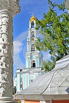 The Belltower at the Holy Trinity Sergius Lavra in Sergiev Posad, Russia