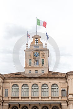 The Belltower Of The Quirinale Building, Seat Of The President of The Italian Republic