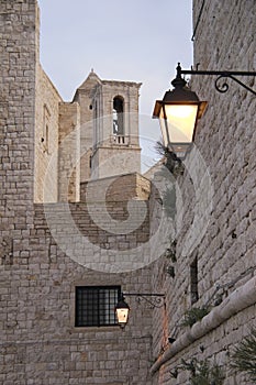Belltowers Giovinazzo Cathedral. Apulia.