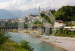 Belluno Skyline and the Vittoria Bridge