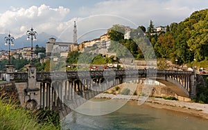 Belluno Skyline and the Vittoria Bridge