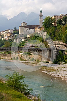 Belluno Skyline and the Vittoria Bridge