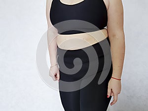 Belly big woman overweight fatness, lose, oversize, size plus