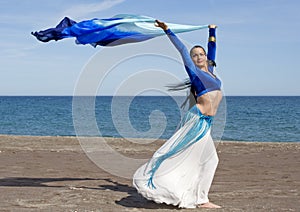 Belly Dancer on a Beach