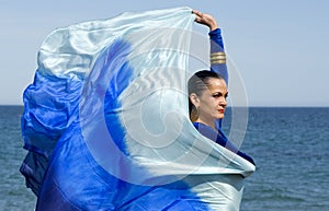 Belly Dancer on a Beach