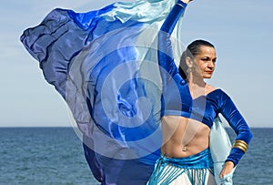 Belly Dancer on a Beach