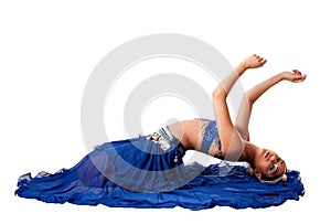 Belly dancer laying backwards photo