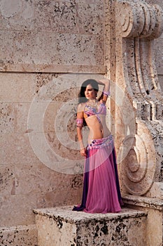 Belly Dancer in Pink Costume