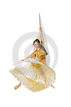 Belly dancer with the silver wings