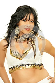 Belly dancer with snake