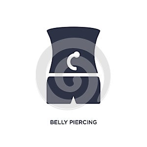 belly piercing icon on white background. Simple element illustration from jewelry concept
