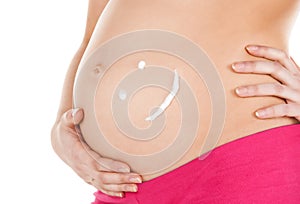 Belly of a pregnant woman