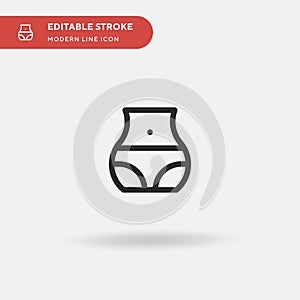 Bellybutton Simple vector icon. Illustration symbol design template for web mobile UI element. Perfect color modern pictogram on