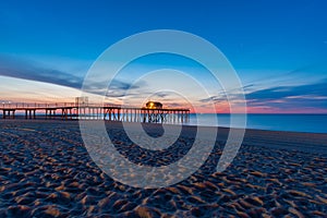 Belmar pier before sunrise, New jersey