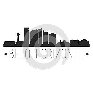 Belo Horizonte Brazil. City Skyline. Silhouette City. Design Vector. Famous Monuments. photo