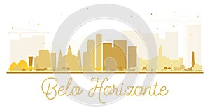 Belo Horizonte City skyline golden silhouette. photo