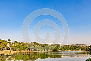 Belo Horizonte, Minas Gerais, Brazil. View of Pampulha Lake in a