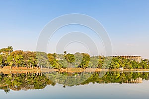 Belo Horizonte, Minas Gerais, Brazil. View of Pampulha Lake in a