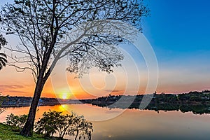 Belo Horizonte, Minas Gerais, Brazil. View of Pampulha Lake in s