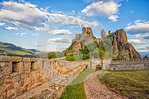 Belogradchik fortress entrance and the rocks photo