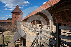 Belorussian tourist landmark attraction - old Lida castle, Grodno region, Belarus