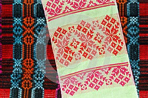 Belorussian towel with a classic geometric patterns