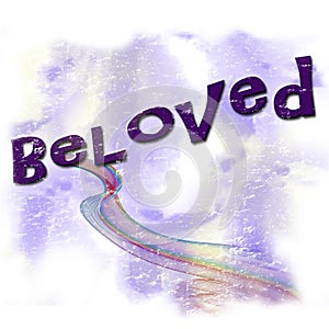 Beloved pastel word graphic